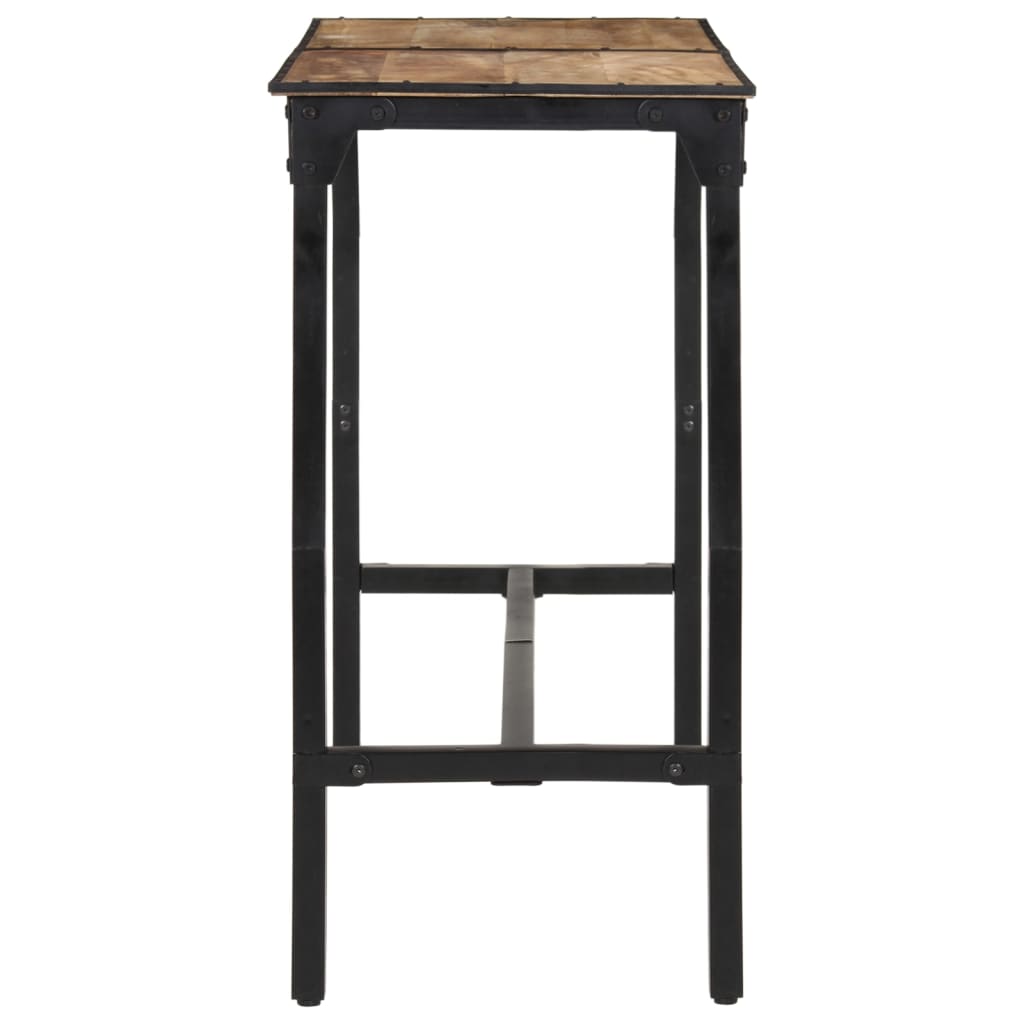 vidaXL 7 Piece Bar Set Solid Rough Wood Mango and Metal