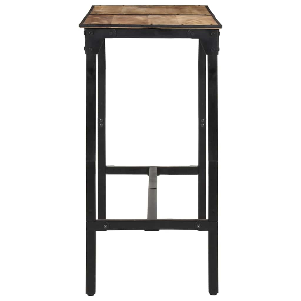 vidaXL 7 Piece Bar Set Solid Rough Wood Mango and Metal