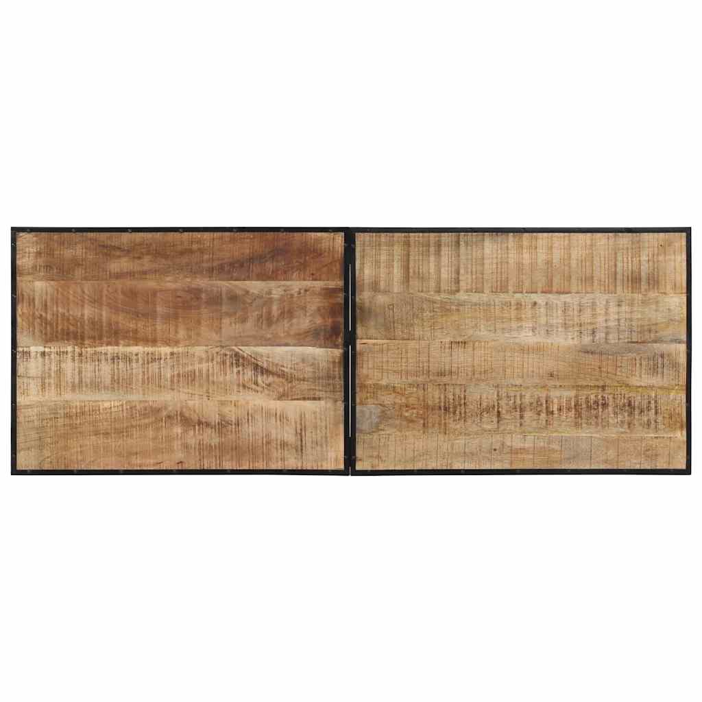 vidaXL 7 Piece Bar Set Solid Rough Wood Mango and Metal