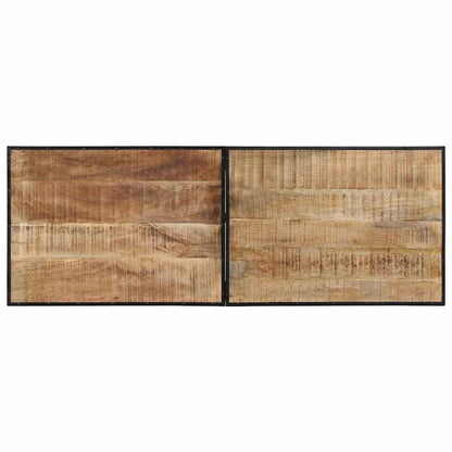vidaXL 7 Piece Bar Set Solid Rough Wood Mango and Metal