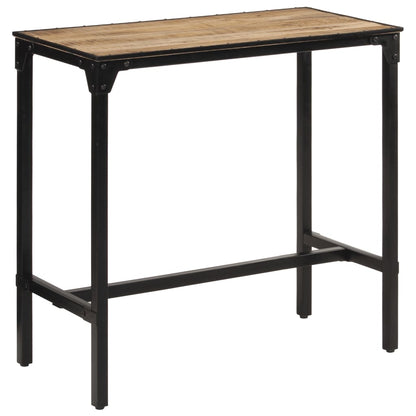 vidaXL 5 Piece Bar Set Solid Rough Wood Mango and Metal
