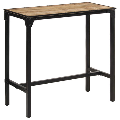 vidaXL 5 Piece Bar Set Solid Rough Wood Mango and Metal