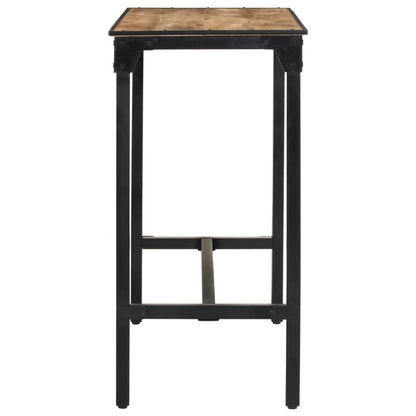 vidaXL 5 Piece Bar Set Solid Rough Wood Mango and Metal
