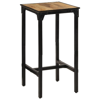 vidaXL 3 Piece Bar Set Solid Rough Wood Mango and Metal