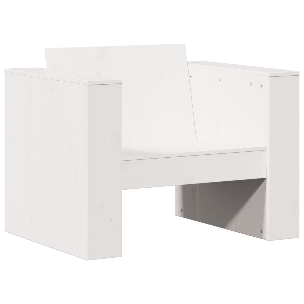 vidaXL Garden Sofa | White | Solid Pine Wood | Medium | Durable | Garden Sofa