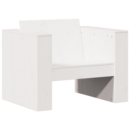 vidaXL Garden Sofa | White | Solid Pine Wood | Medium | Durable | Garden Sofa