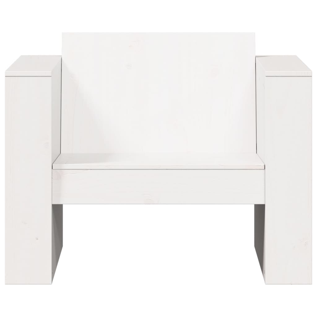 vidaXL Garden Sofa | White | Solid Pine Wood | Medium | Durable | Garden Sofa
