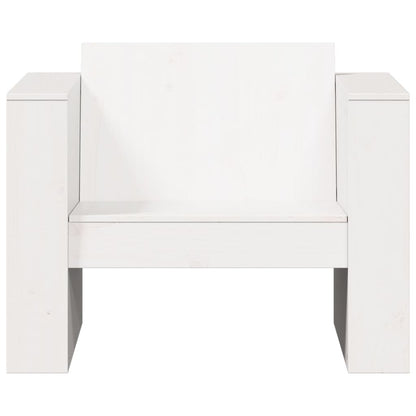 vidaXL Garden Sofa | White | Solid Pine Wood | Medium | Durable | Garden Sofa