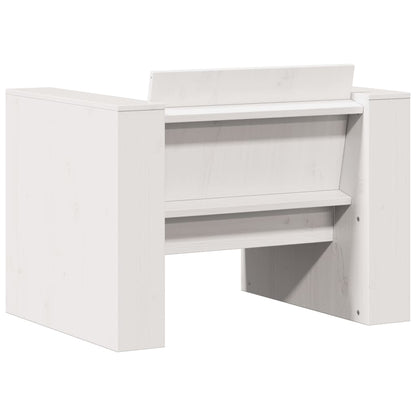 vidaXL Garden Sofa | White | Solid Pine Wood | Medium | Durable | Garden Sofa