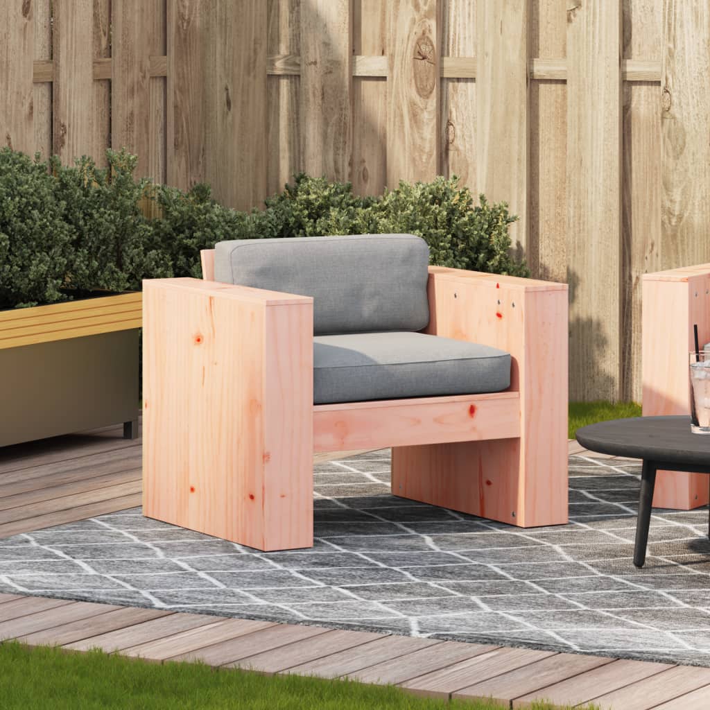 vidaXL Garden Sofa | Natural Wood | Solid Douglas Fir Wood | Single | Durable
