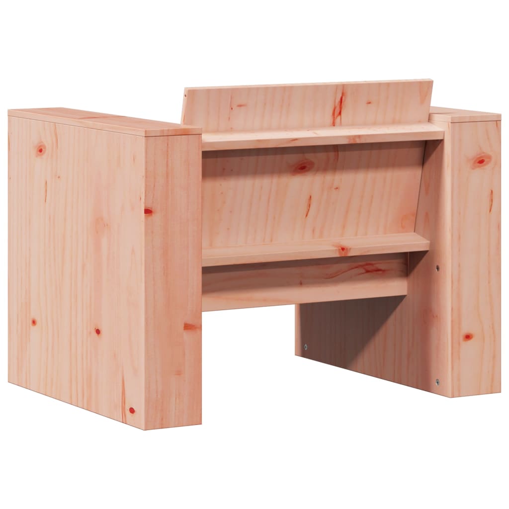 vidaXL Garden Sofa | Natural Wood | Solid Douglas Fir Wood | Single | Durable