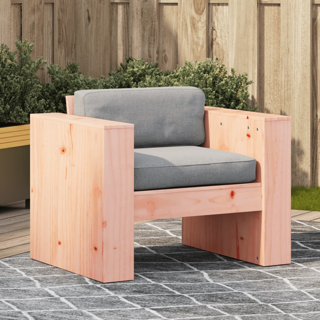 vidaXL Garden Sofa | Natural Wood | Solid Douglas Fir Wood | Single | Durable