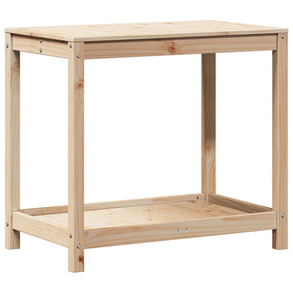 vidaXL Potting Table with Shelf 82,5x50x75 cm Solid Wood Pine