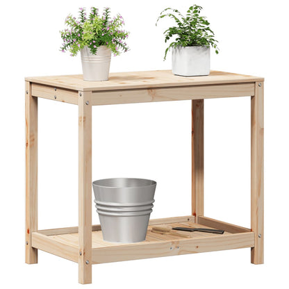vidaXL Potting Table with Shelf 82,5x50x75 cm Solid Wood Pine