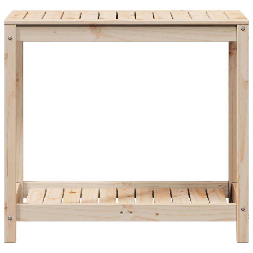 vidaXL Potting Table with Shelf 82,5x50x75 cm Solid Wood Pine