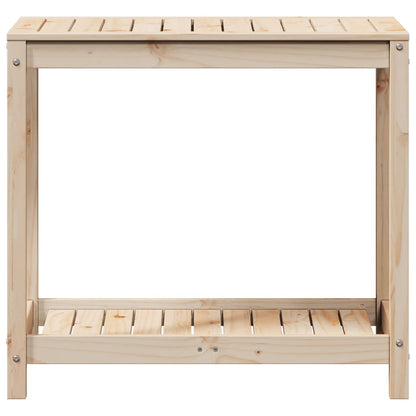 vidaXL Potting Table with Shelf 82,5x50x75 cm Solid Wood Pine