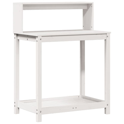 vidaXL Potting Table with Shelves White 82.5x50x109.5 cm