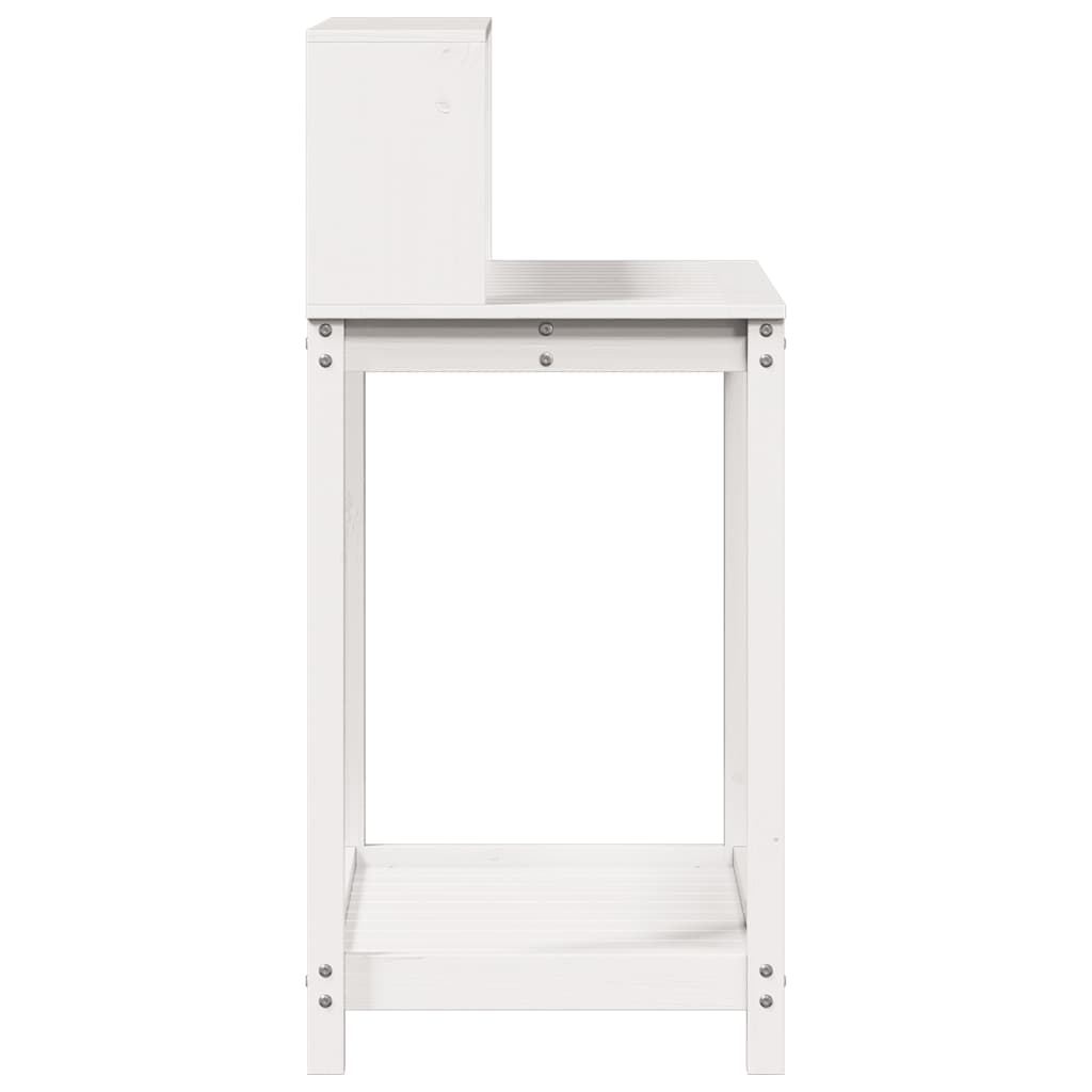 vidaXL Potting Table with Shelves White 82.5x50x109.5 cm Solid Wood Pine