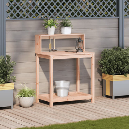 vidaXL Potting Table with Shelves 82,5x50x109,5 cm Solid Wood Douglas