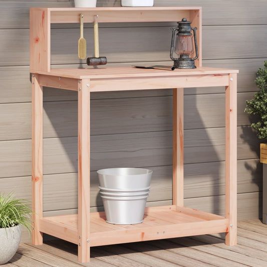 vidaXL Potting Table with Shelves 82,5x50x109,5 cm Solid Wood Douglas