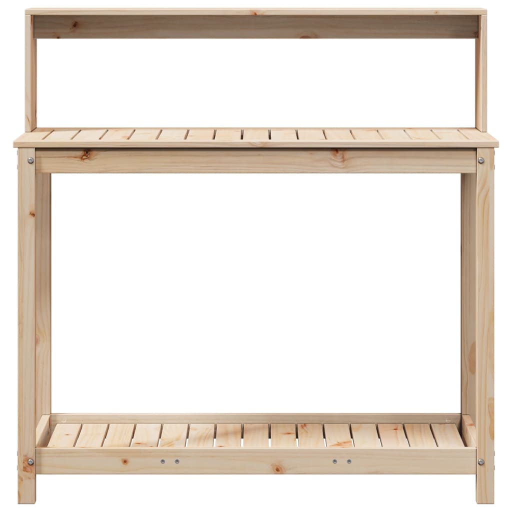 vidaXL Potting Table with Shelves 108x50x109.5 cm Solid Wood Pine