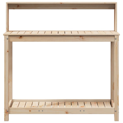 vidaXL Potting Table with Shelves 108x50x109.5 cm Solid Wood Pine