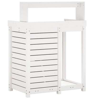vidaXL Potting Table with Shelves White 82.5x50x109.5 cm