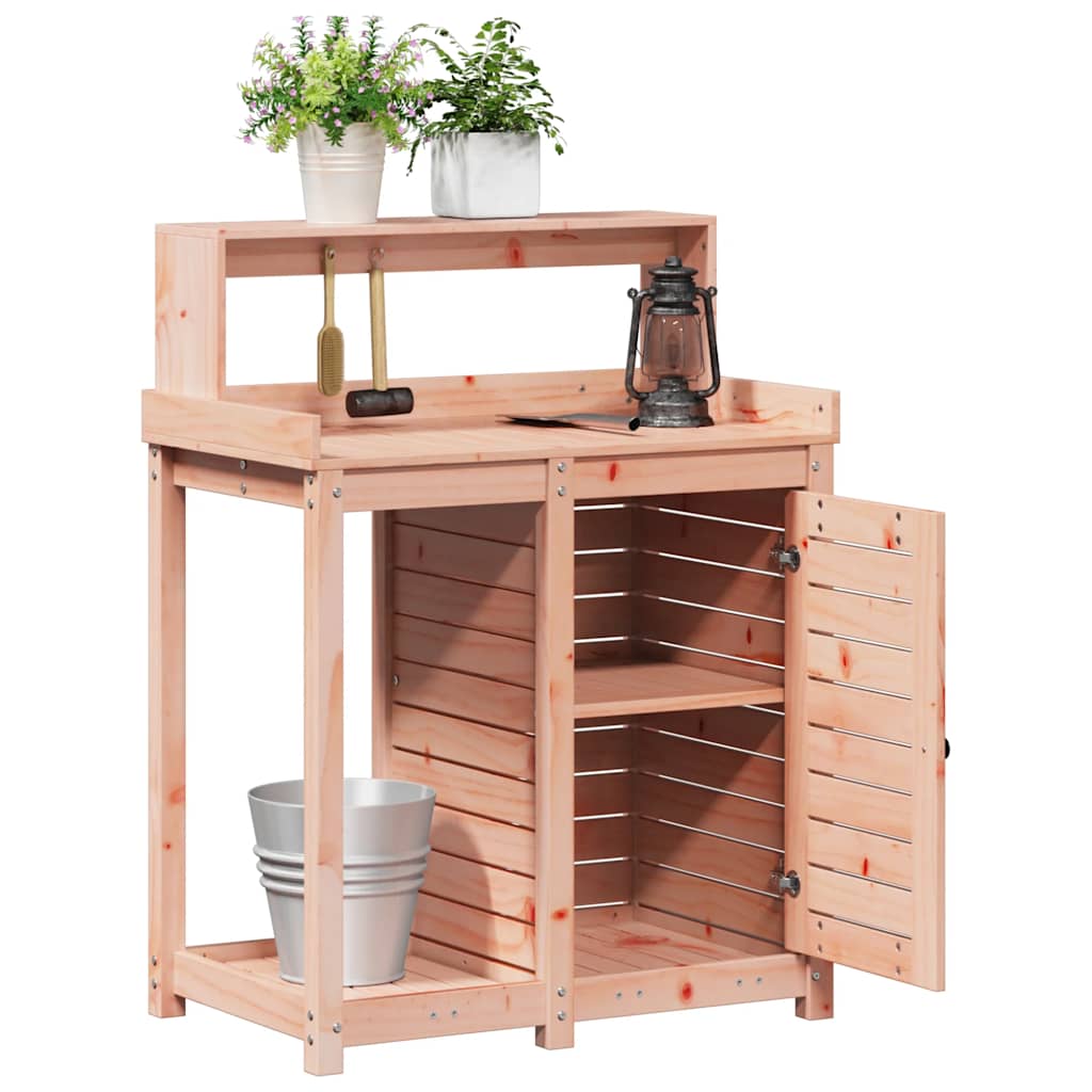 vidaXL Potting Table with Shelves 82.5x50x109.5 cm Solid Wood Douglas