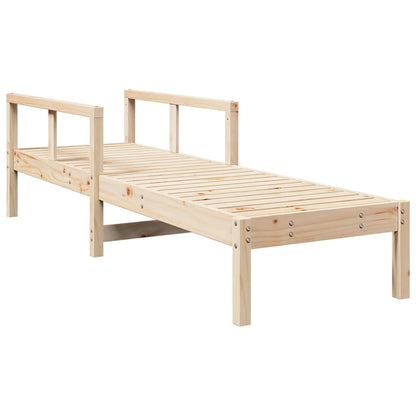vidaXL Sun Lounger 199.5x62x55 cm Solid Wood Pine