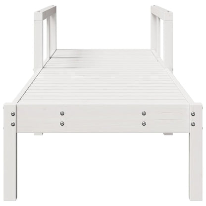 vidaXL Sun Lounger White 199.5x62x55 cm Solid Wood Pine