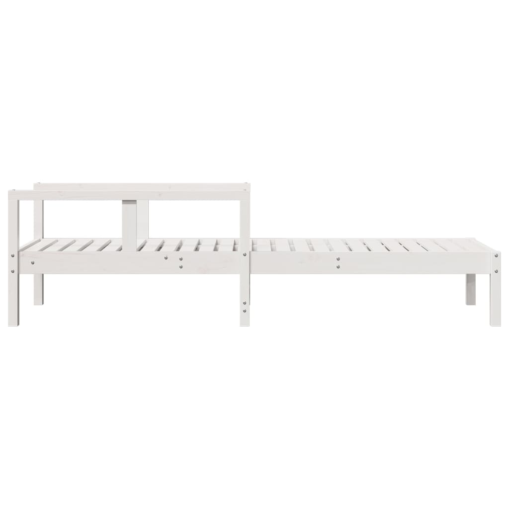 vidaXL Sun Lounger White 199.5x62x55 cm Solid Wood Pine