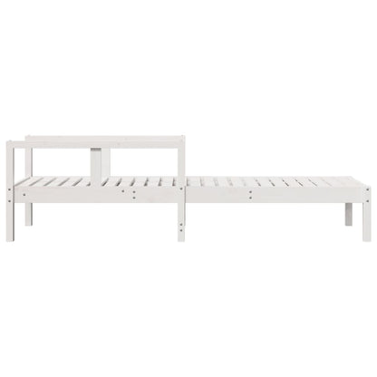 vidaXL Sun Lounger White 199.5x62x55 cm Solid Wood Pine