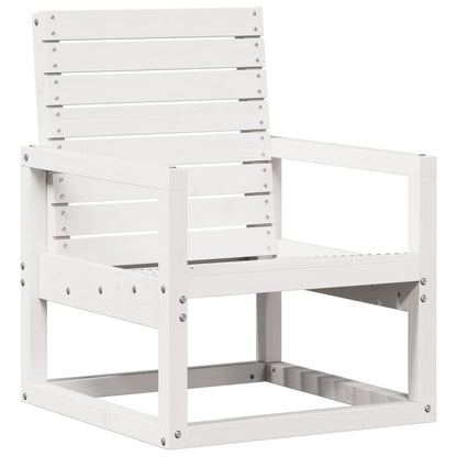 vidaXL Garden Chair White 57.5x63x76 cm Solid Wood Pine