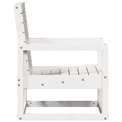 vidaXL Garden Chair White 57.5x63x76 cm Solid Wood Pine