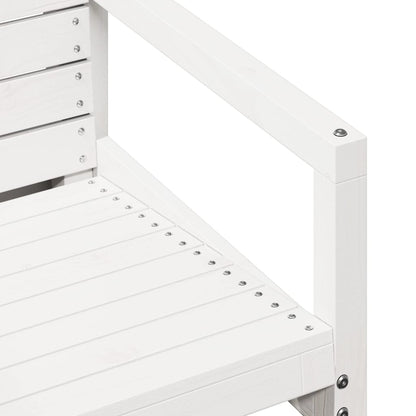 vidaXL Garden Chair White 57.5x63x76 cm Solid Wood Pine