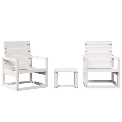 vidaXL Garden Lounge Set | White | Solid Pine Wood | Medium | Modular