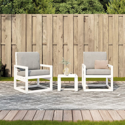 vidaXL Garden Lounge Set | White | Solid Pine Wood | Medium | Modular