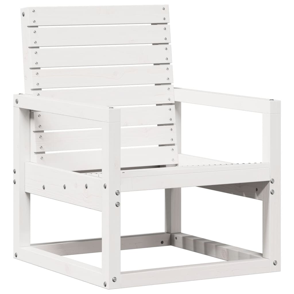 vidaXL Garden Lounge Set | White | Solid Pine Wood | Medium | Modular