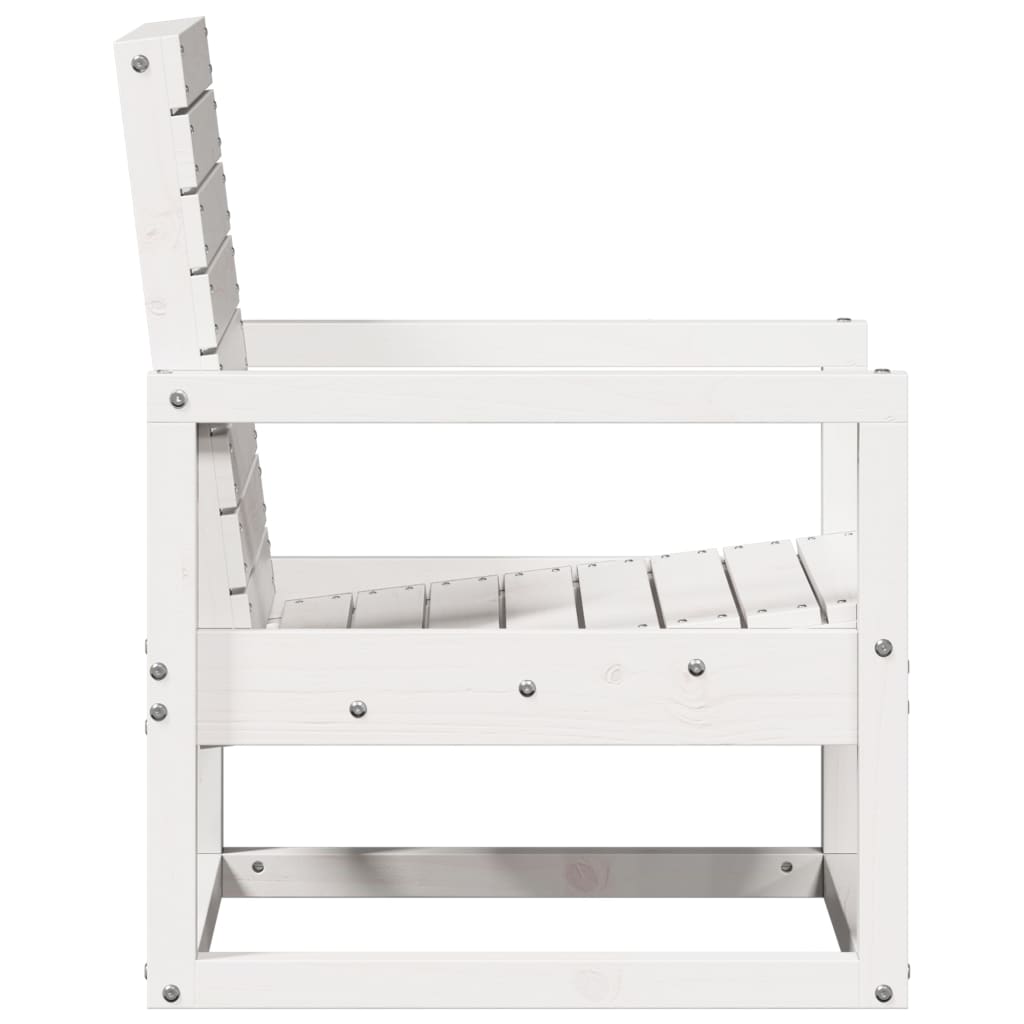 vidaXL Garden Lounge Set | White | Solid Pine Wood | Medium | Modular