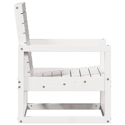vidaXL 3 Piece Garden Lounge Set White Solid Wood Pine