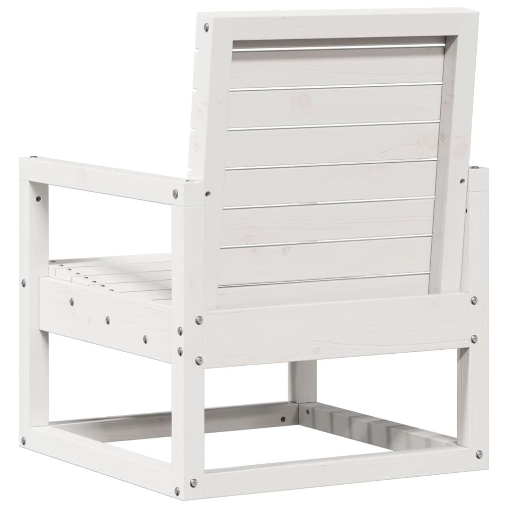 vidaXL Garden Lounge Set | White | Solid Pine Wood | Medium | Modular