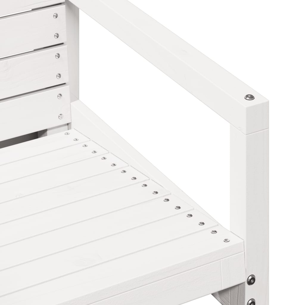 vidaXL Garden Lounge Set | White | Solid Pine Wood | Medium | Modular