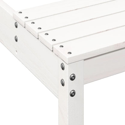 vidaXL Picnic Table White 160x134x75 cm Solid Wood Pine