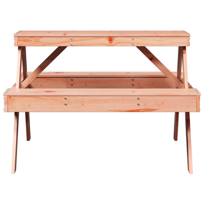 vidaXL Picnic Table 105x134x75 cm Solid Wood Douglas