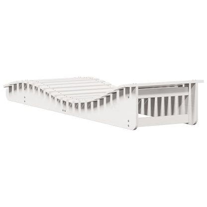 vidaXL Sun Loungers 2 pcs White 205x60x31.5 cm Solid Wood Pine