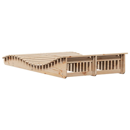 vidaXL Sun Lounger 205x110x31.5 cm Solid Wood Pine
