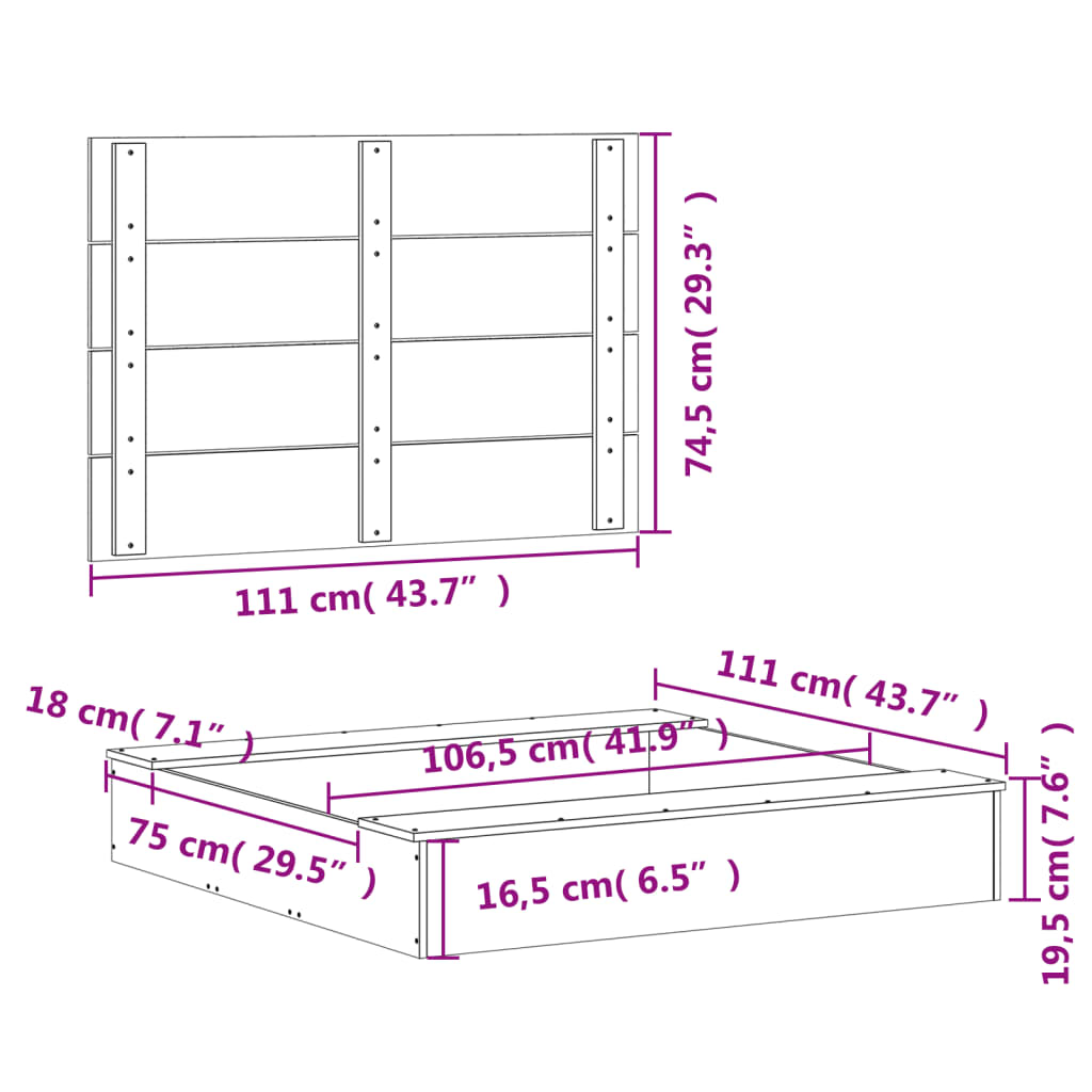 vidaXL Sandpit with Cover White 111x111x19,5 cm Solid Wood Pine