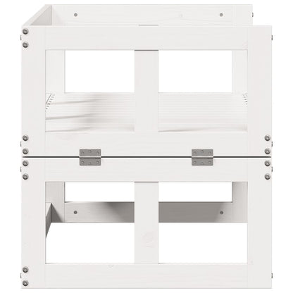 vidaXL Garden Sofa Bench Extendable White Solid Wood Pine