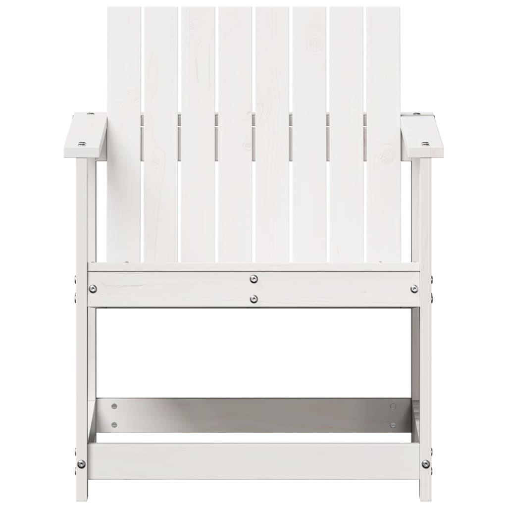 vidaXL Garden Chair White 62x56x77 cm Solid Wood Pine