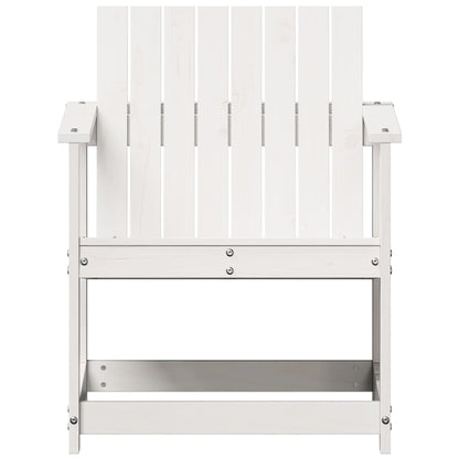 vidaXL Garden Chair White 62x56x77 cm Solid Wood Pine
